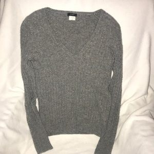 J.CREW women’s grey v neck sweater